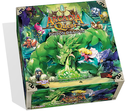 Arcadia Quest Poison Dragon game box